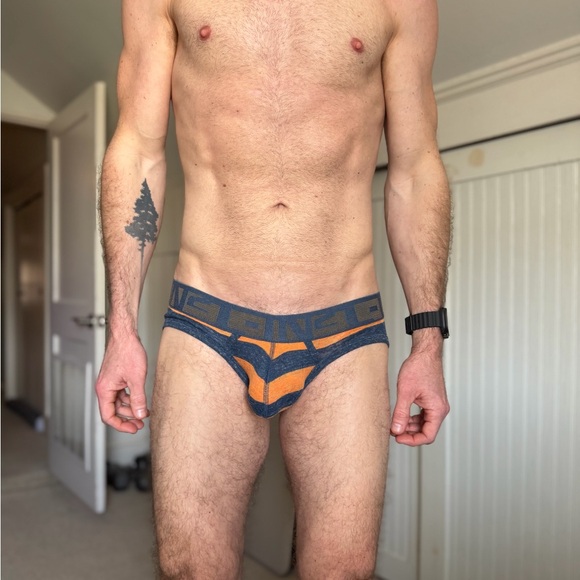 C-In2 Other - C-In2 Men's Low-Rise Briefs in Navy and Orange